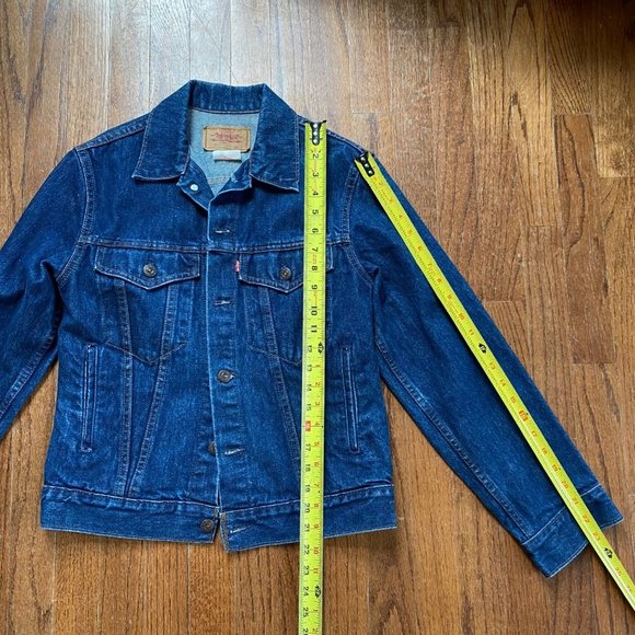 Vintage Levis Denim Jacket Trucker Blue Jean 70706-0216 USA Women Size Medium 18 - Picture 8 of 10